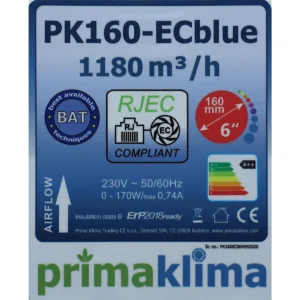 Prima Klima PK160ECblue 1180 m³/h RJ45