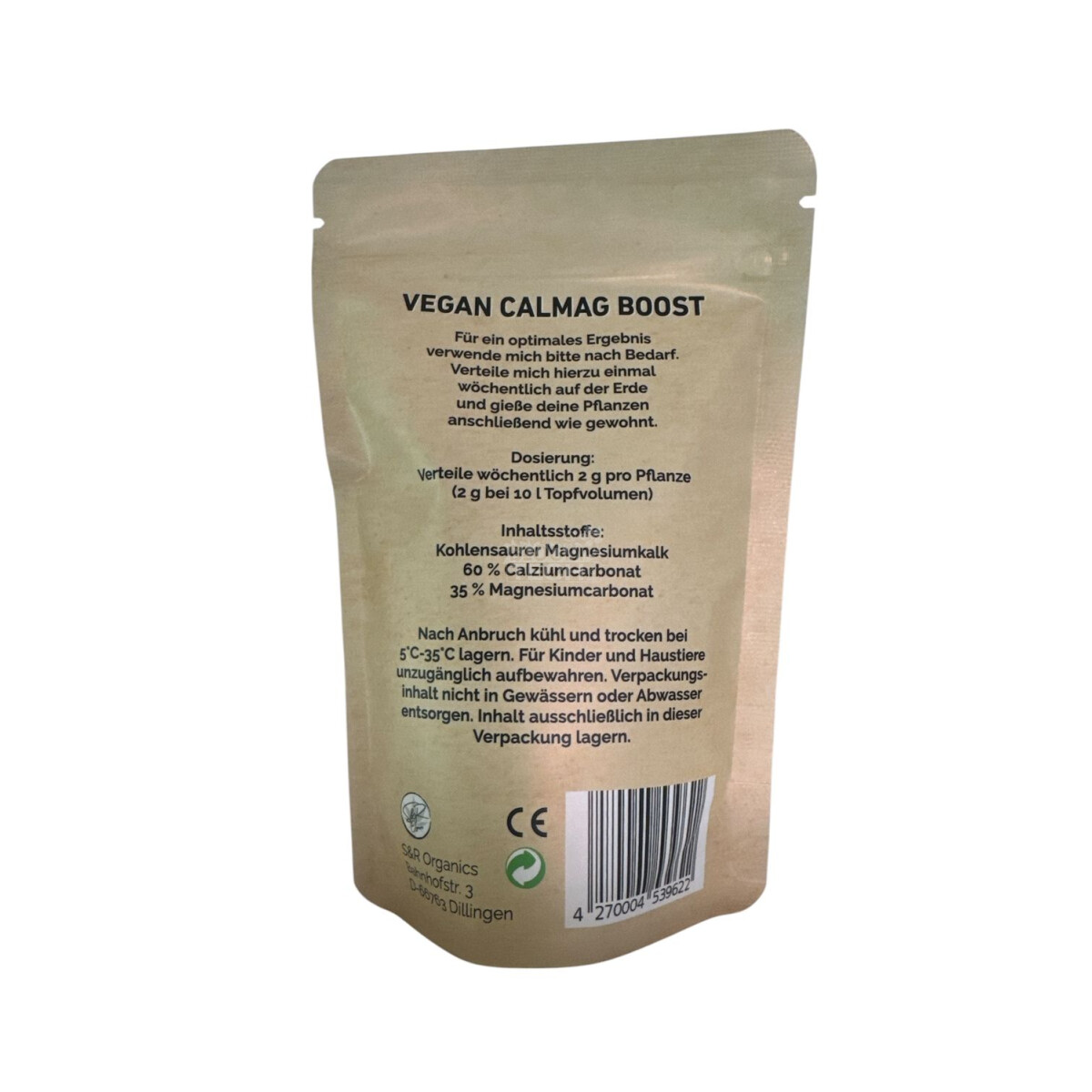 S&R Organics GreenPower VeganCalMagBoost 500g – Bild 2