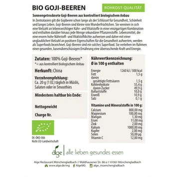 Alge Goji Beeren Bio Rohkost