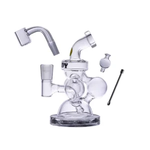 Goody Glass Atom Mini Dab-Rig Set (4-teilig) – Clear