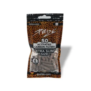 PURIZE Aktivkohlefilter XTRA Slim Size 6mm Leopard 50 Stück