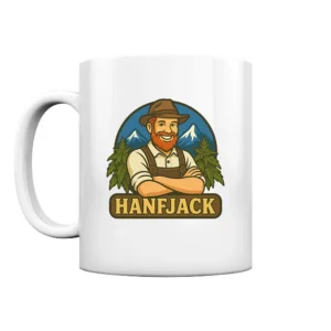 Hanfjack Logo – Tasse glossy