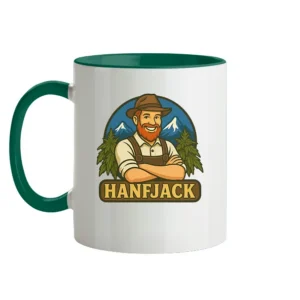 Hanfjack Logo – Tasse zweifarbig