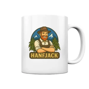 Hanfjack Logo – Tasse glossy
