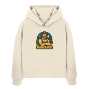 Hanfjack Logo – Womens Organic Boxcut Hoodie